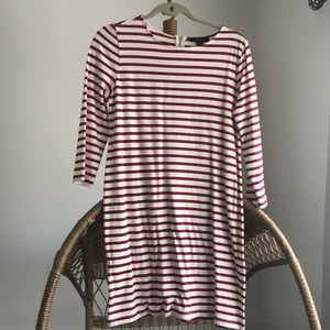 Striped Mid-Sleeve Dress